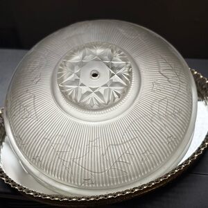 Vintage Art Deco glass ceiling light shade
